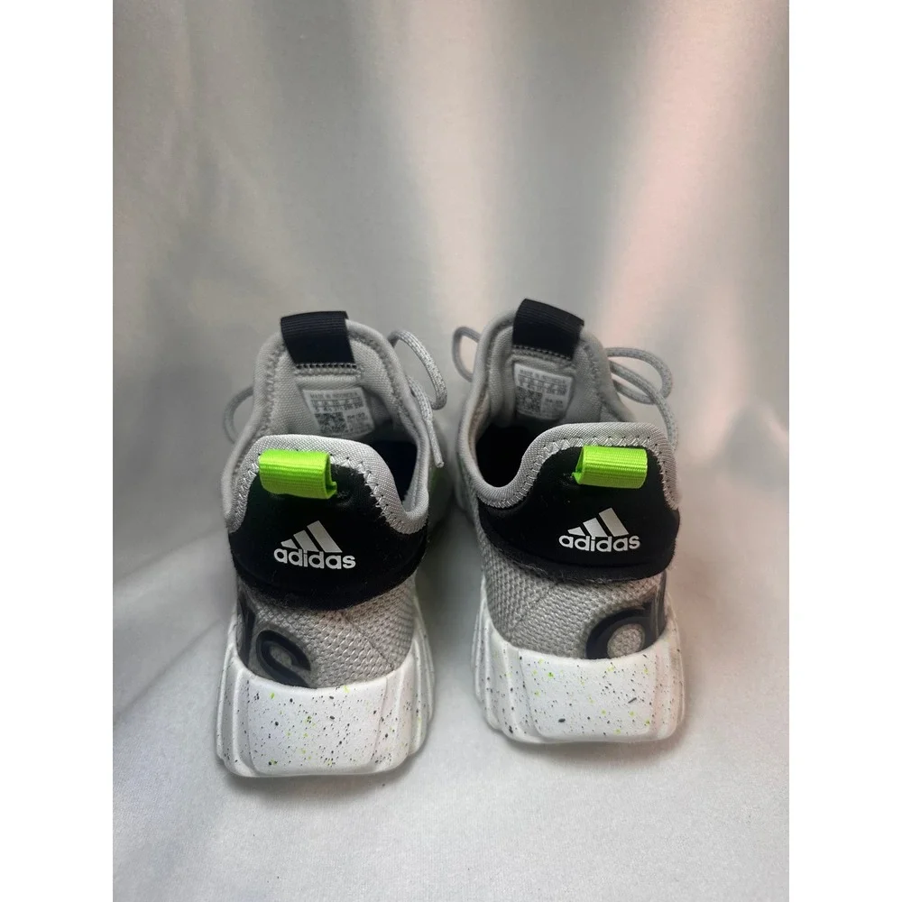 Adidas Kaptir 2.0 Grey Lime Green‎ Speckled Cloudfoam Sneakers GZ4861 Mens 5